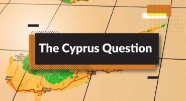 Animated title of Cyprus used in the film The Cyprus Question, a historical timeline explaining the political development of the Republic of Cyprus